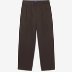 Twill Double-Pleat Pants(Brown)