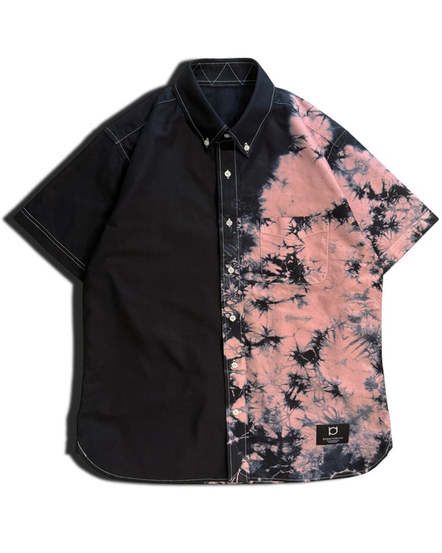 【2着限定販売 / 最短即日発送】黒染めオックスフォードシャツ 花霞