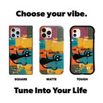 iPhoneケース 黒猫 ウッドベース 音楽｜コントラバス 北欧レトロ CAT020