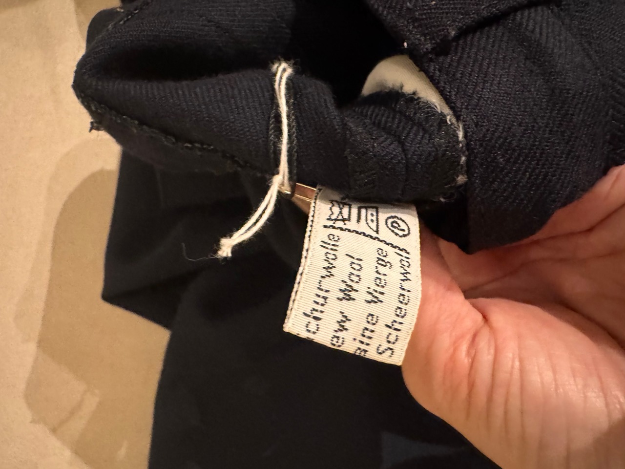 pure wool タックパンツ