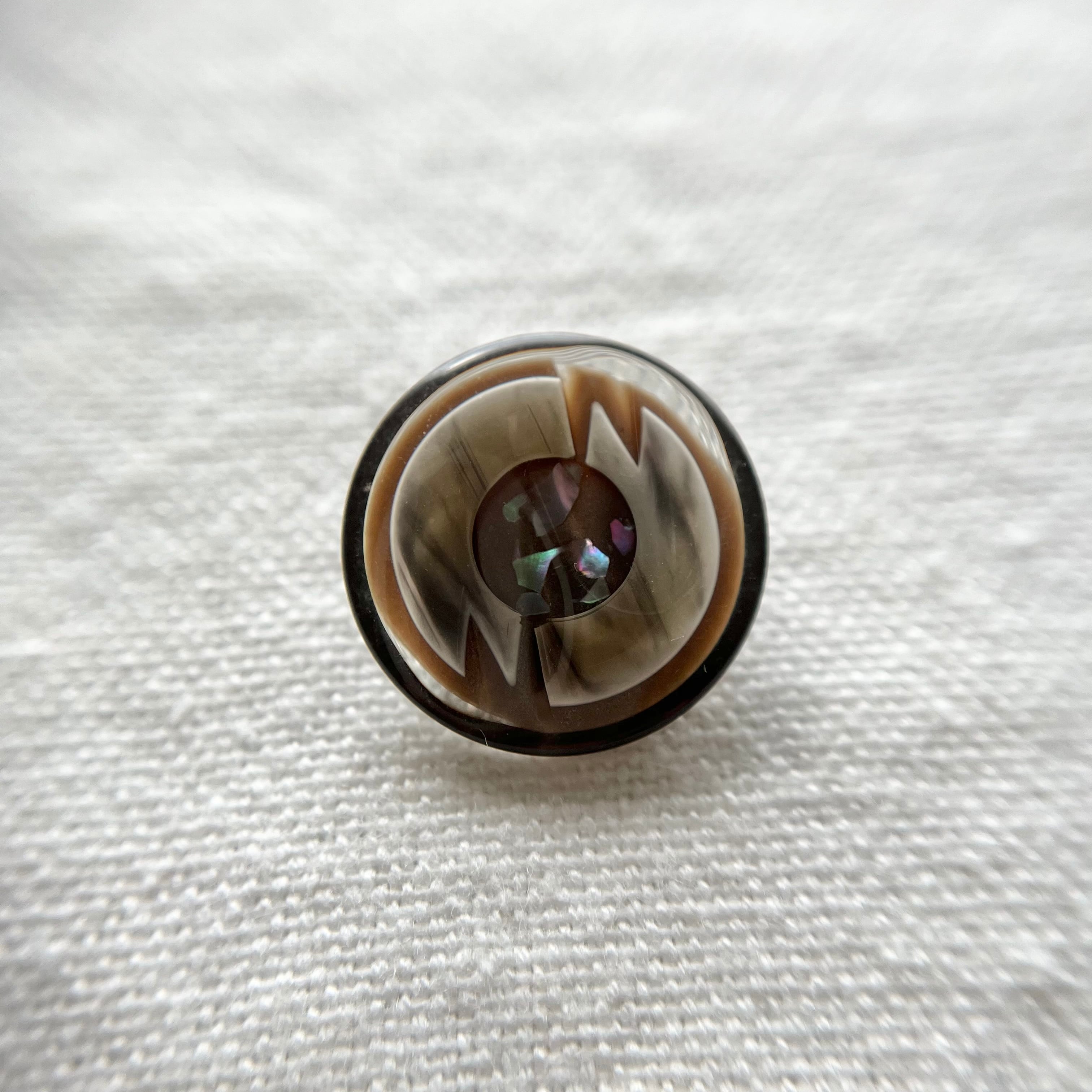 シェルフレーク×ブラウンマーブル 18㎜