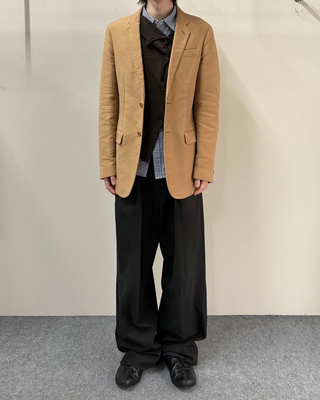【HELMUT LANG】moleskin single tailored jacket