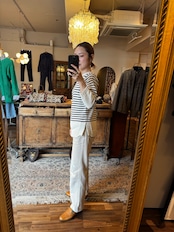 Jantzen USA Striped Cotton Knit Sweater
