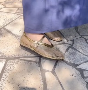 <3カラー>シューズ パンプス フラットシューズ Vカット ぺたんこ ラウンドトゥ ストラップ メッシュ