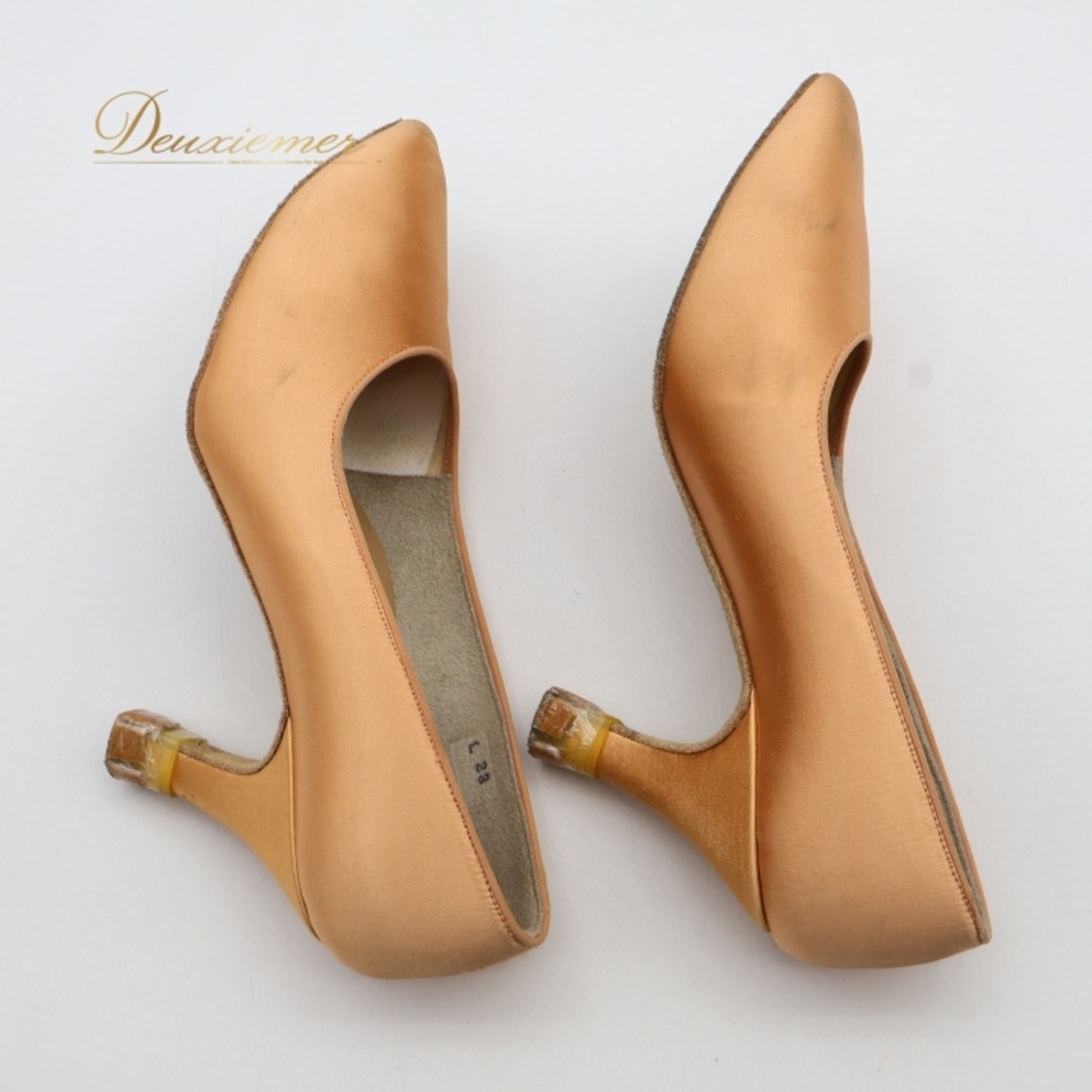 社交ダンス 衣装 スタンダード シューズ オレンジ系 S&S 靴 くつ ヒール レディース 無地 シンプル 光沢 明るい 練習 レッスン イベント ステージ ダンスシューズ パーティー 華やか かわいい 上品