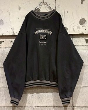【Caka otto】“KARL KANI” Metal Logo Plate Fade Sweatshirt