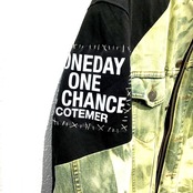 再構築 ブリーチ染めデニム ジャケット BLEACH DENIM MIX BOMBER JACKET GREEN denimbomber04