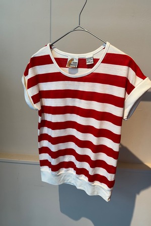 90's CHINEFEMME Boarder red T-shirt