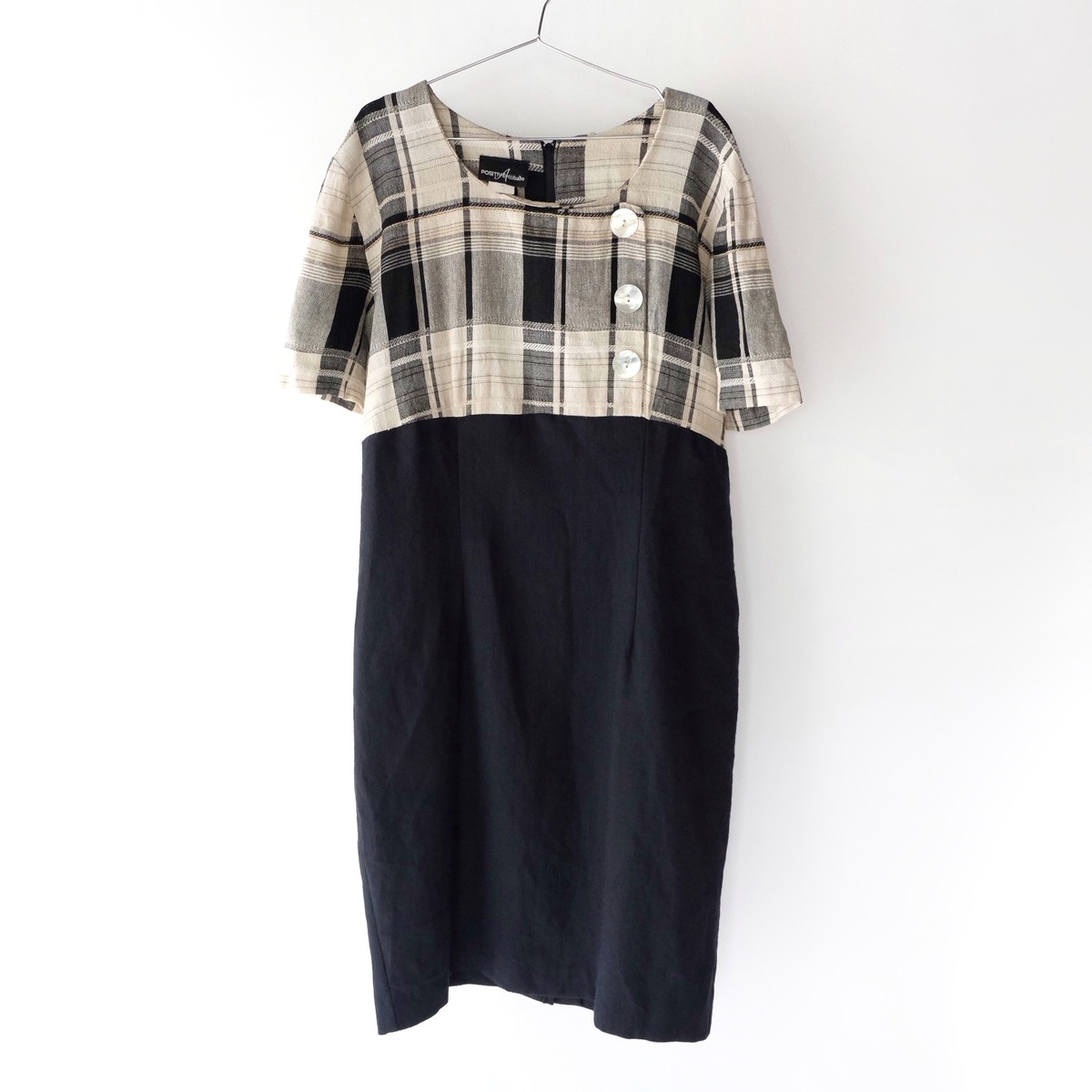 Made in USA linen mixed dress 73