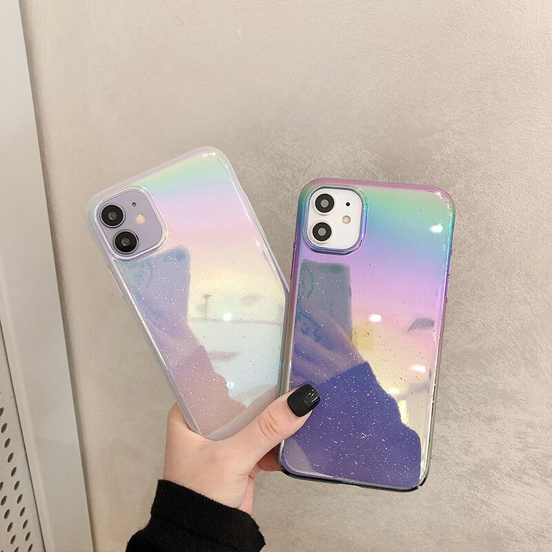 送料無料 キラキラグラデーショングリッターiphoneケース かわいい お揃い スマホ スマホケース カバー Lamitte Deco トレンド 韓国ファッション ショップ Base店