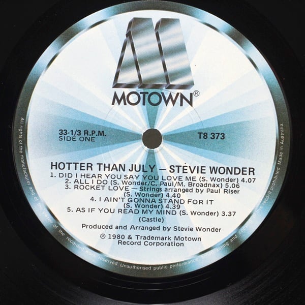 Stevie Wonder / Hotter Than July [T8 373] - 画像4