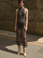 【24SS】MUKASA ムカサ/ "The Sun" Embroidery sheer dress