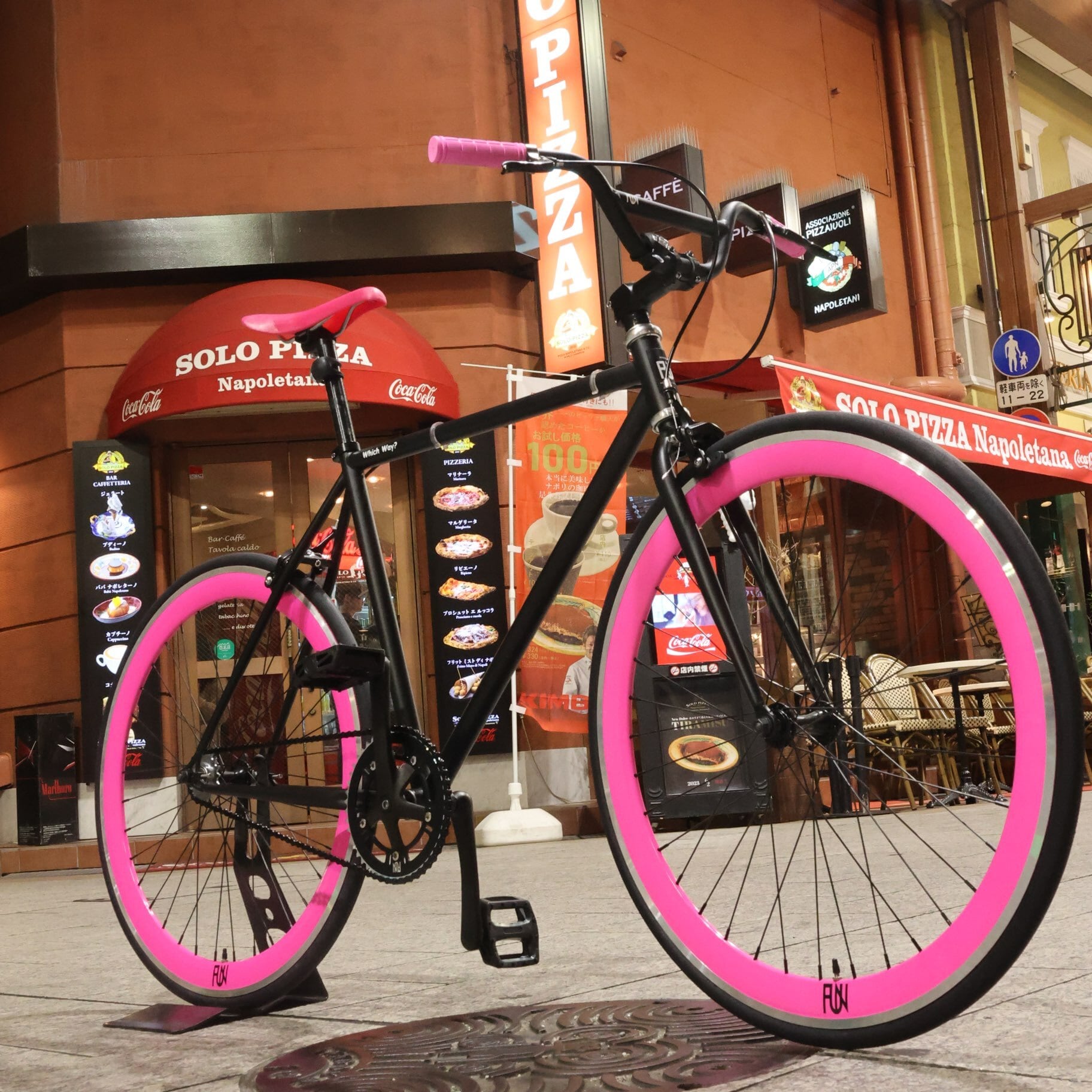 【FUN 700C ANGUS FLAT, Mat black】サイズ54 ホリゾンタルフレーム ブラック 黒 つや消し ピストバイク 自転車  シングルスピード | FUN SETO GINZA powered by BASE