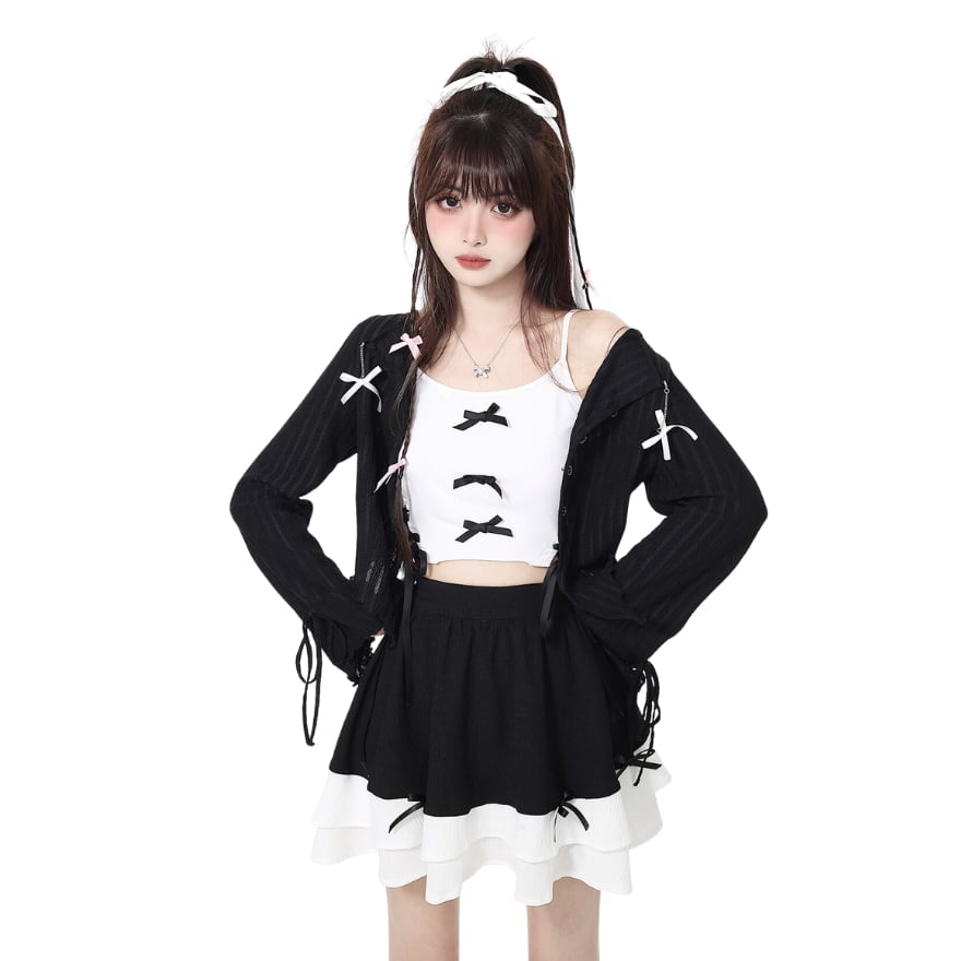 JKロリータ CRAZYGIRL キャミソール 春夏 レースアップ 編み上げ