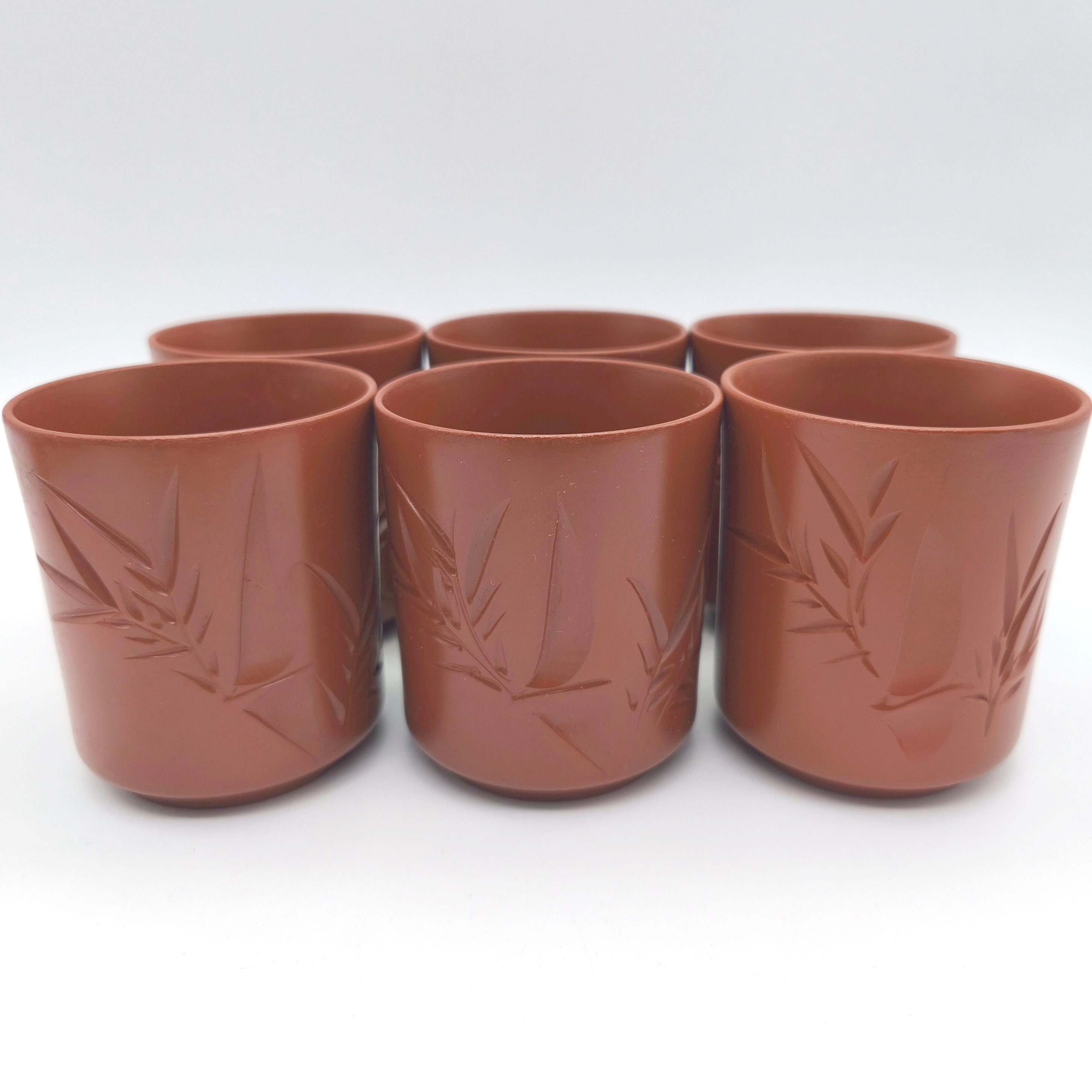 常滑焼・亮泉窯・朱泥湯呑・9個セット・茶器・煎茶道具・No.251208-06