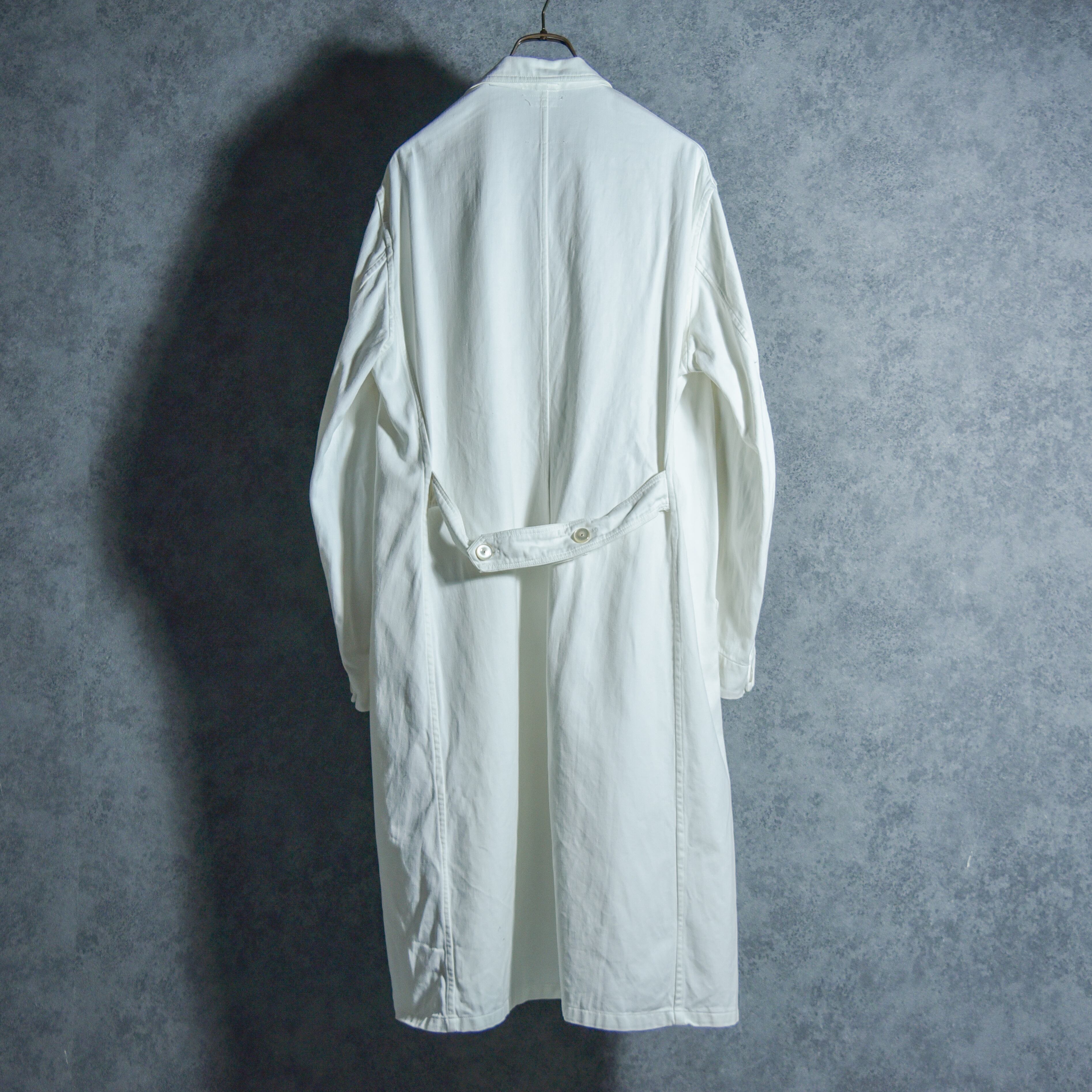 50s French Work Change Button White Work Coat フレンチワーク