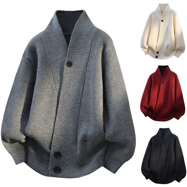 ☼Vネックカーディガン!【WSシリーズ】★セーター★ 4color ニットトップス 男女兼用 メンズ 大きいサイズ