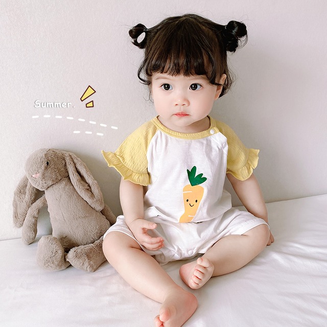 ワンピースロンパース オールインワン サマー薄手スタイル コットン 大人ガーリー スウィート キュート カジュアル 夏物 超面白いベビーショップ79745277262