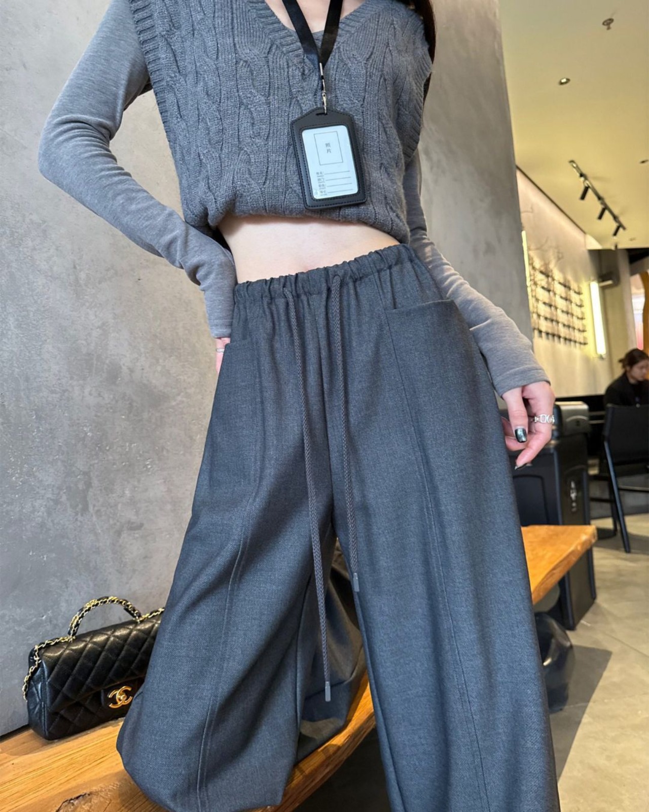 テンセルウールスーツワイドパンツ 2color A0937 - 6