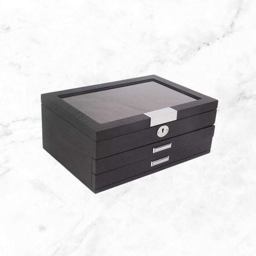 木製 34枠 ペンケース 万年筆 ペン収納ボックス 小物収納箱 大容量 おしゃれ 小物ケース