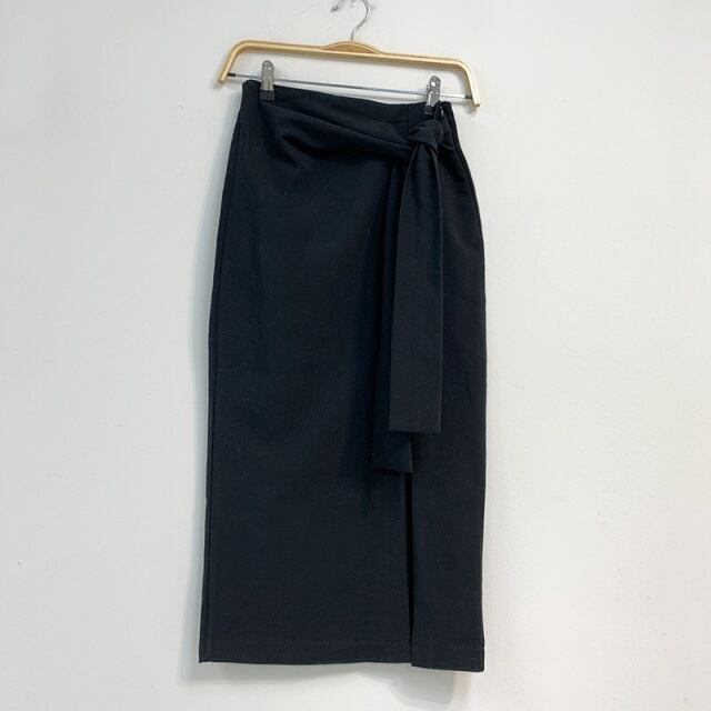 【国内配送】セザンヌ フリル スリット ミディ丈 ラップスカート 予約販売】スカート ひざ丈 スリット ラップスカート レディース