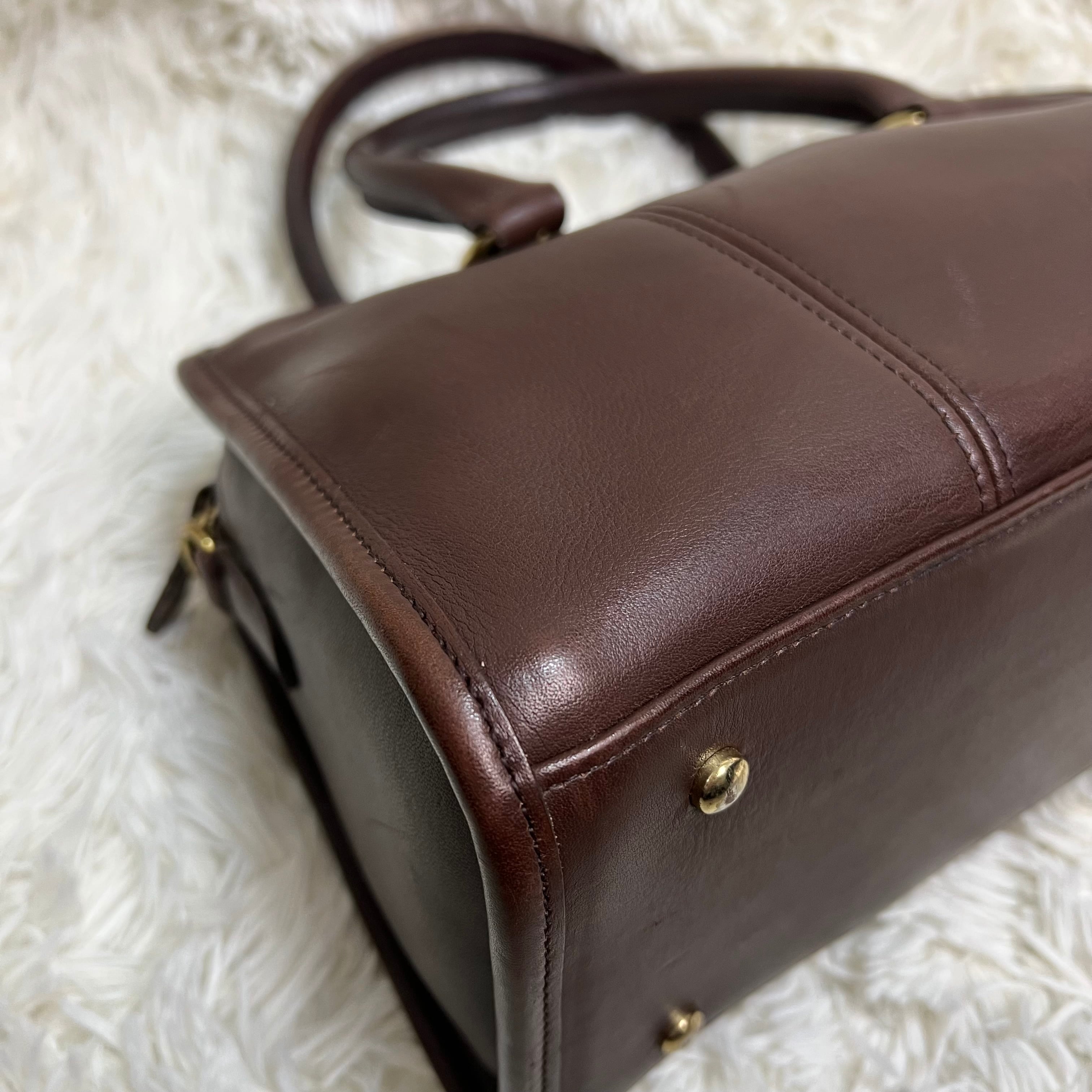 OLD COACH ミニボストンバッグ ブラウン 極美品 茶 オールドコーチ