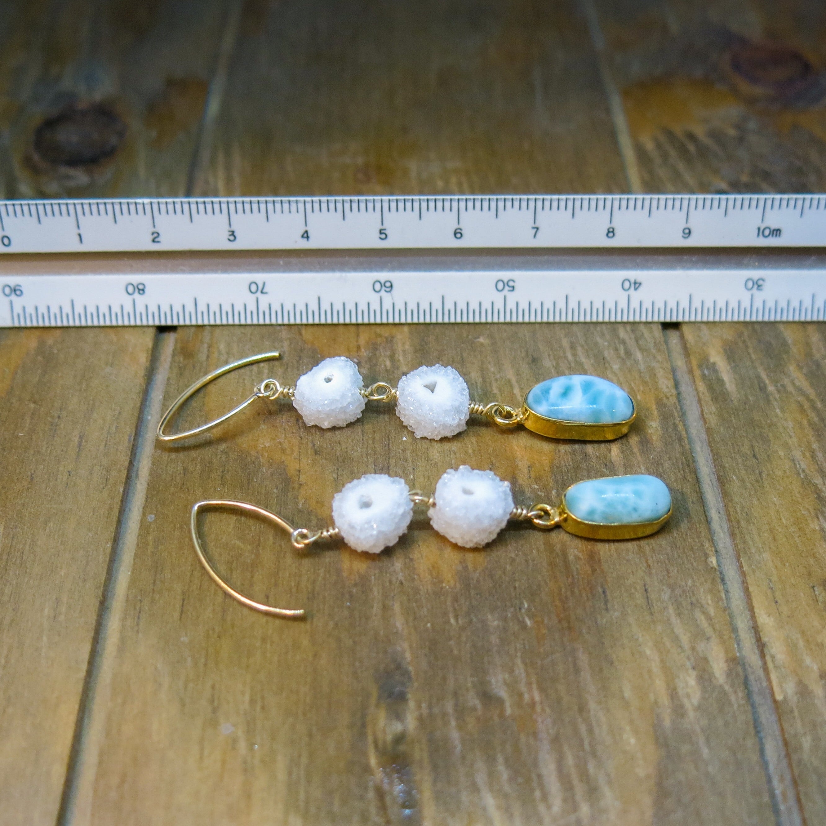 フラワードゥルージー×ラリマーのピアス | viodure