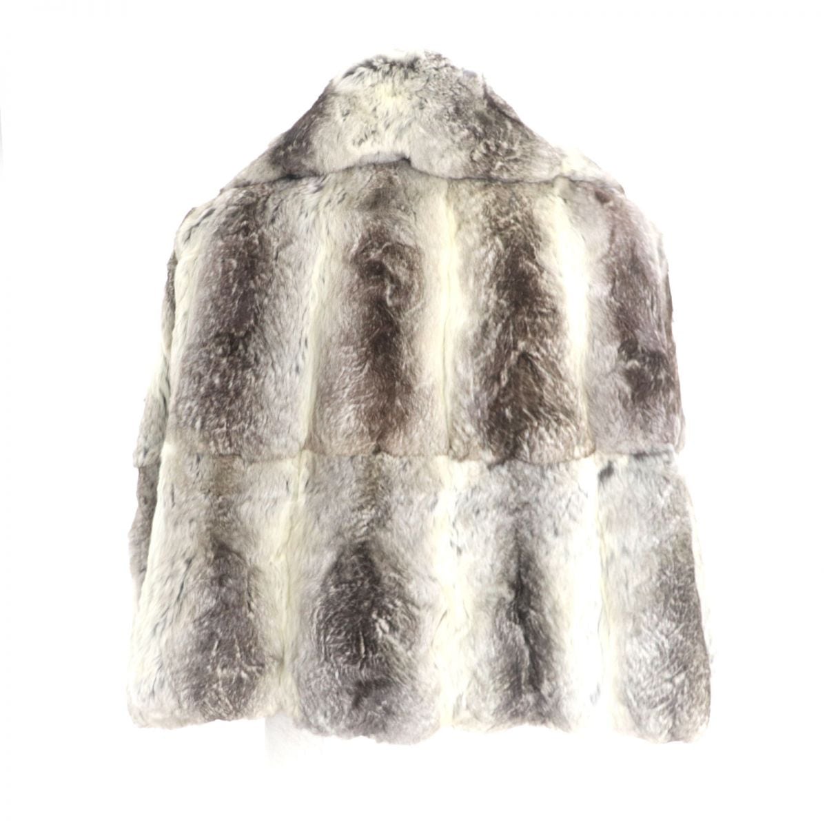 チンチラ毛皮のポンチョ