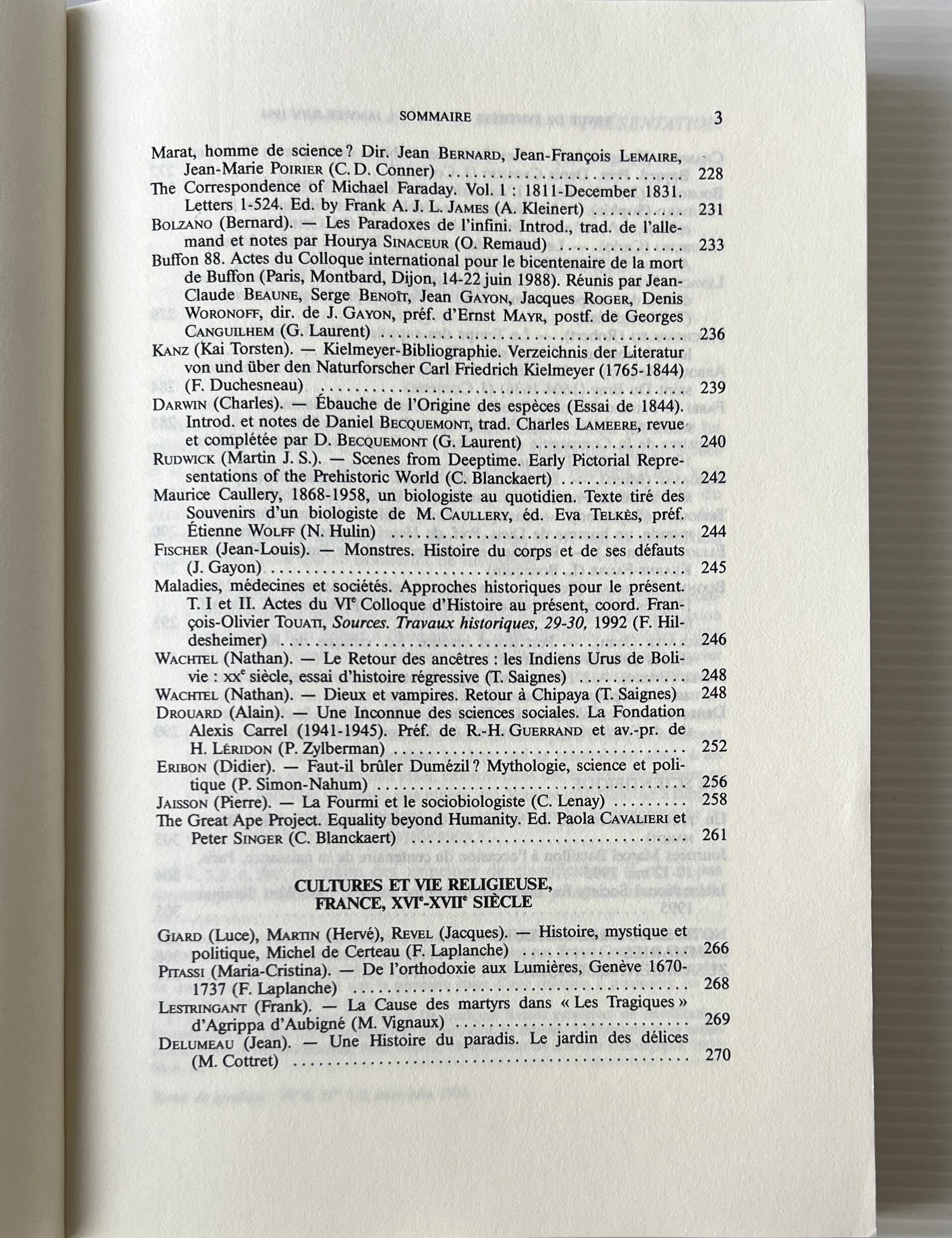 Revue de Synthese: La Classification des Sciences (N° 1-2) / M. Malherbe et al. / Centre International de Synthese, Albin Michel