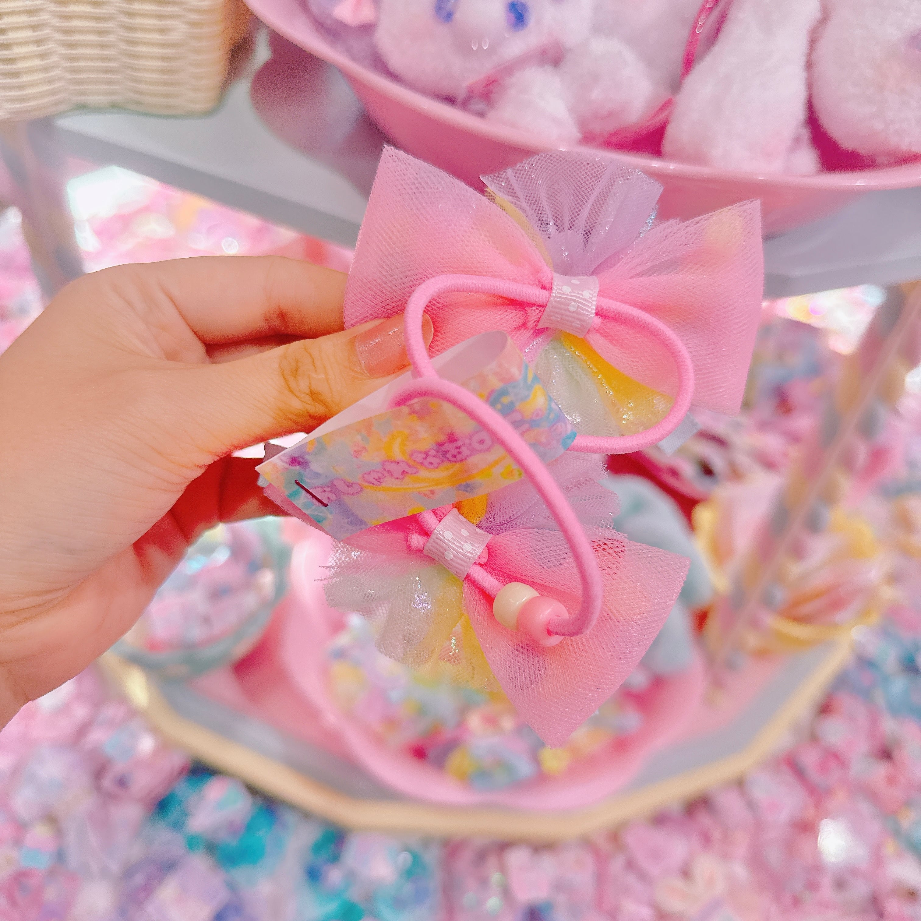 【P6】5-7シャカシャカツインヘアゴム