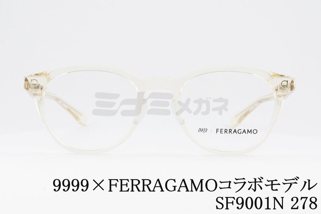 999.9×Ferragamo メガネ SF9016 001 コラボ アジアンフィット  