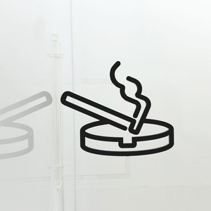 ツケレルン（1wayピクトサイン）軽量 アクリル 突き出し 看板 （喫煙所）1way-0097