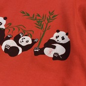 family pandas print sweat