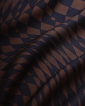 WV / Checkerboard Scarf - Black x Brown