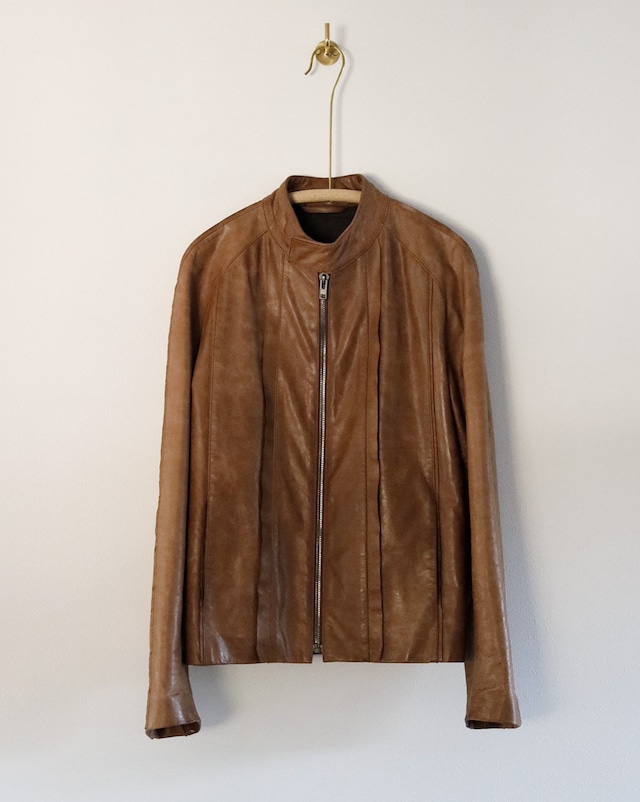 MAISON MARGIELA LEATHER JACKET / BROWN