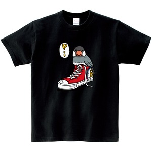 スニーカー 桜文鳥Tシャツ am72 おもしろtシャツ