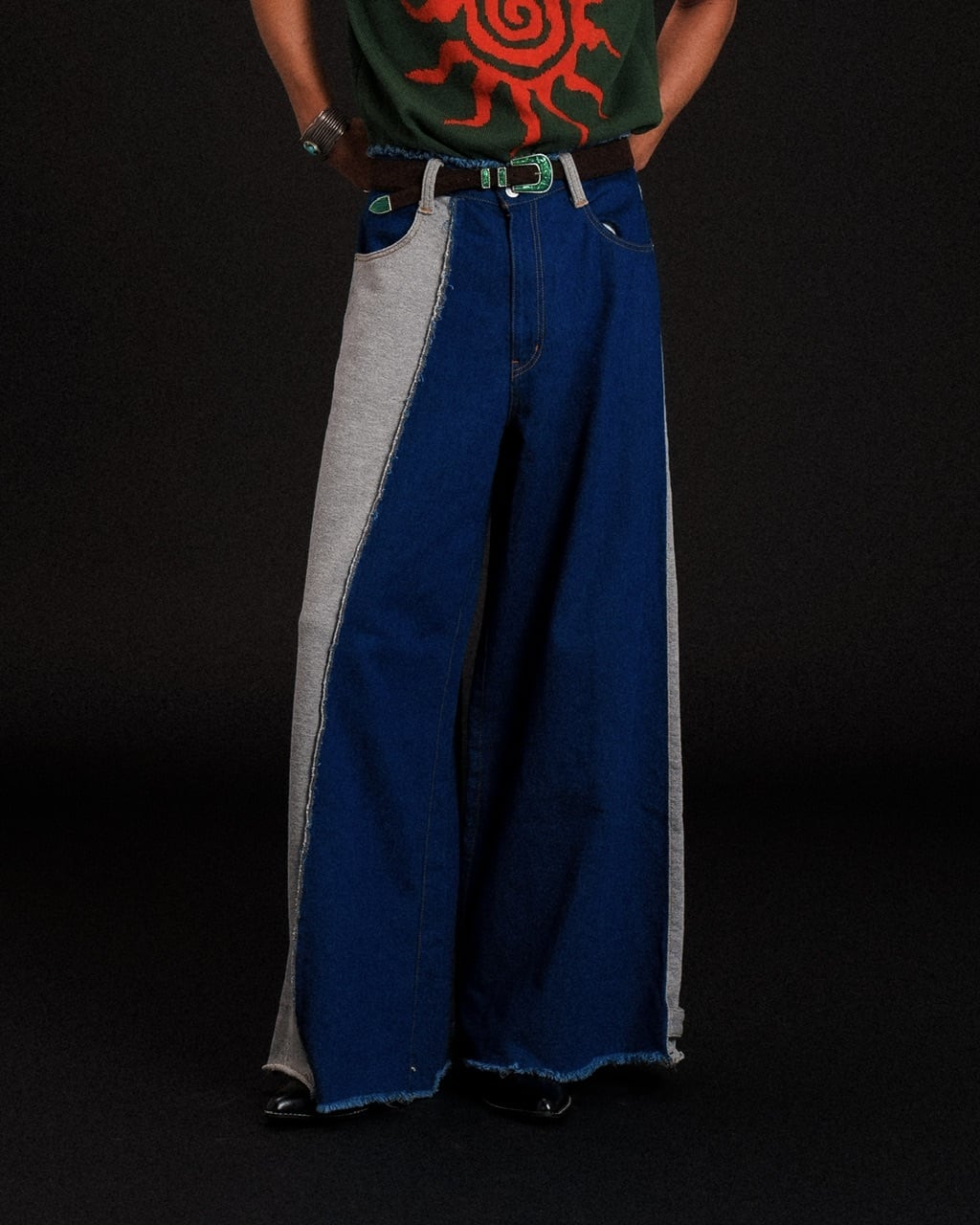 残り僅か | 2WAY Baggy Denim Pants | AMBERGLEAM