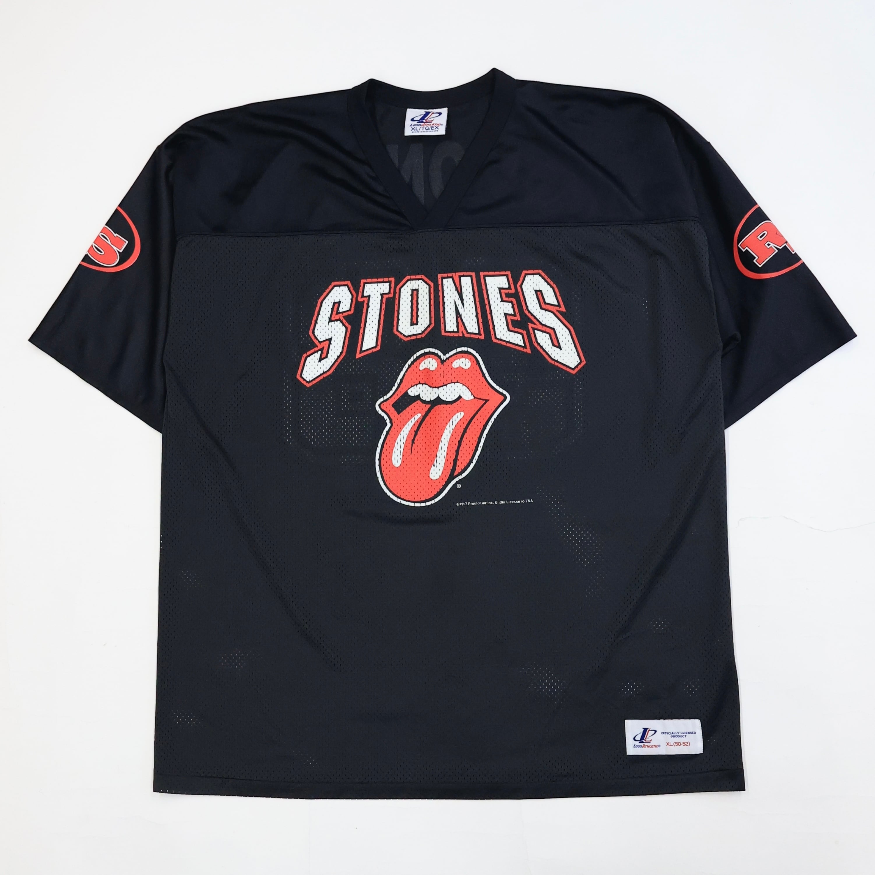 1997 THE ROLLING STONES RIP&TONGUE MESH BAND TSHIRT