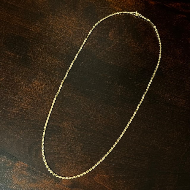 VINTAGE CARTIER 18K Gold Swage Curb Chain Necklace W2mm | ヴィンテージ カルティエ 18K ゴールド スエージ カーブ チェーン ネックレス
