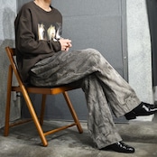 bleached wide corduroy pants gray