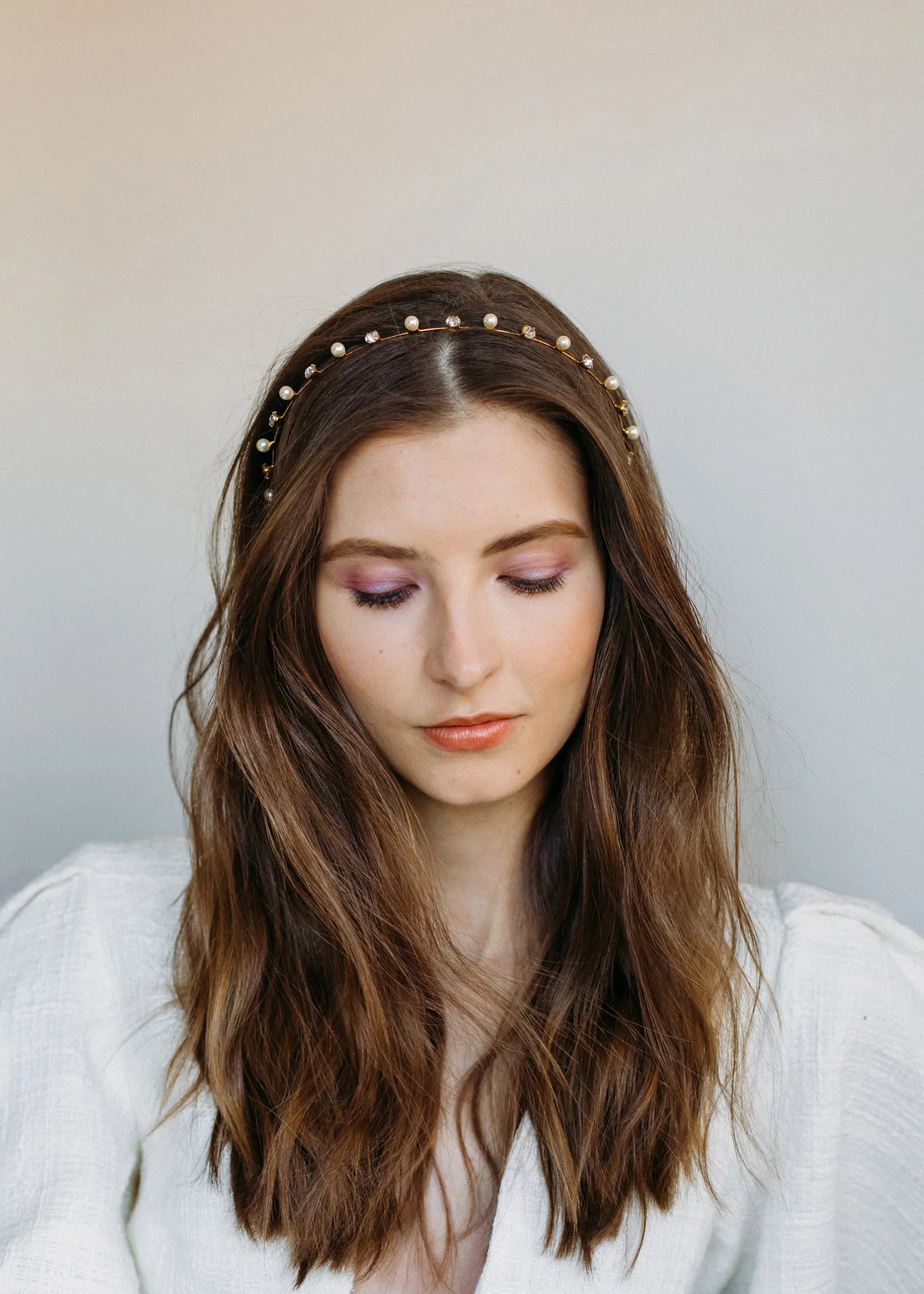 レンタルJennifer Behrジェニファーベア Ines Skinny headband-Crystal and Pearl-crystal  antique pearl イネスカチューシャ | bijouxO powered by BASE