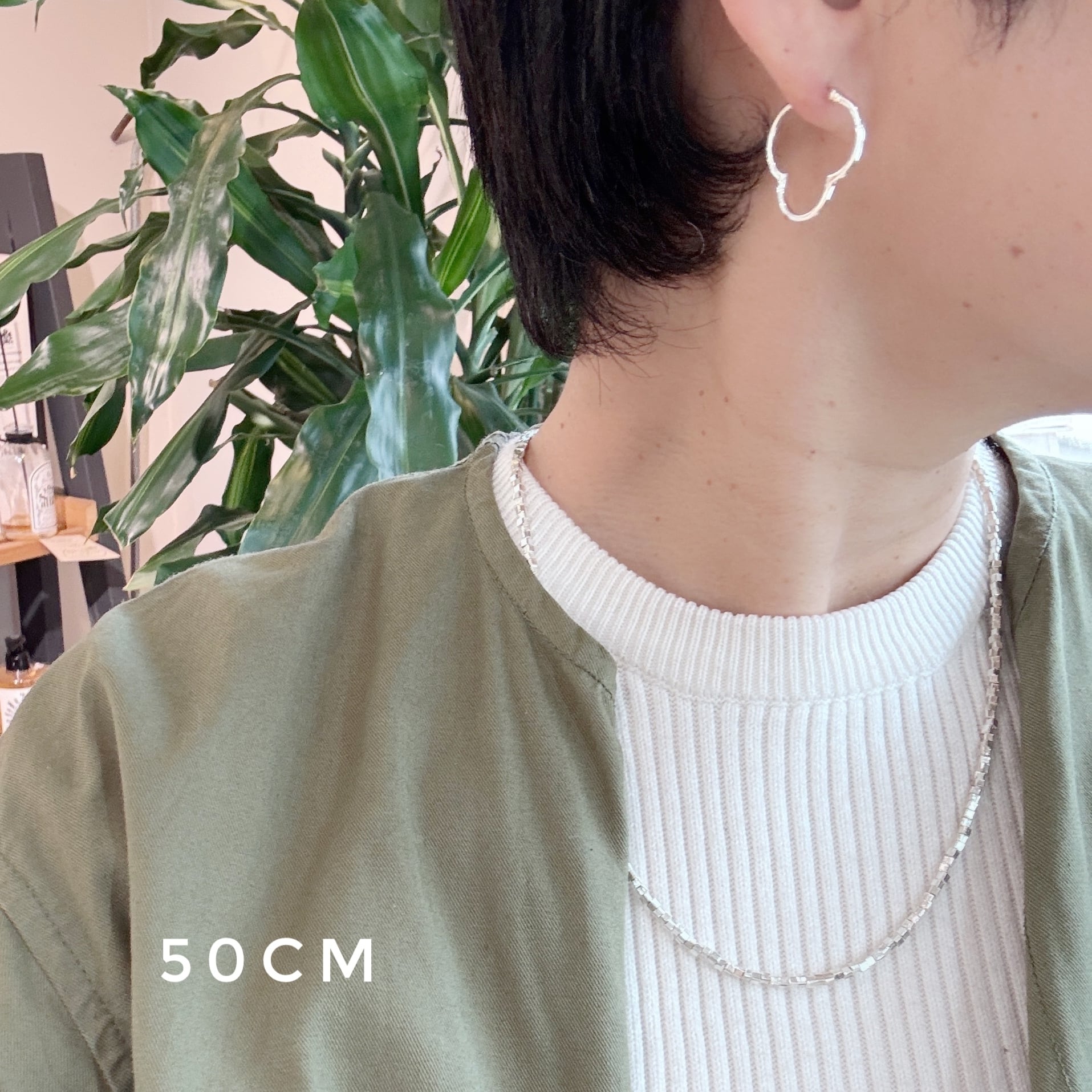 2mm キューブ シルバー ネックレス 40/45/50/55/60cm | 【公式通販