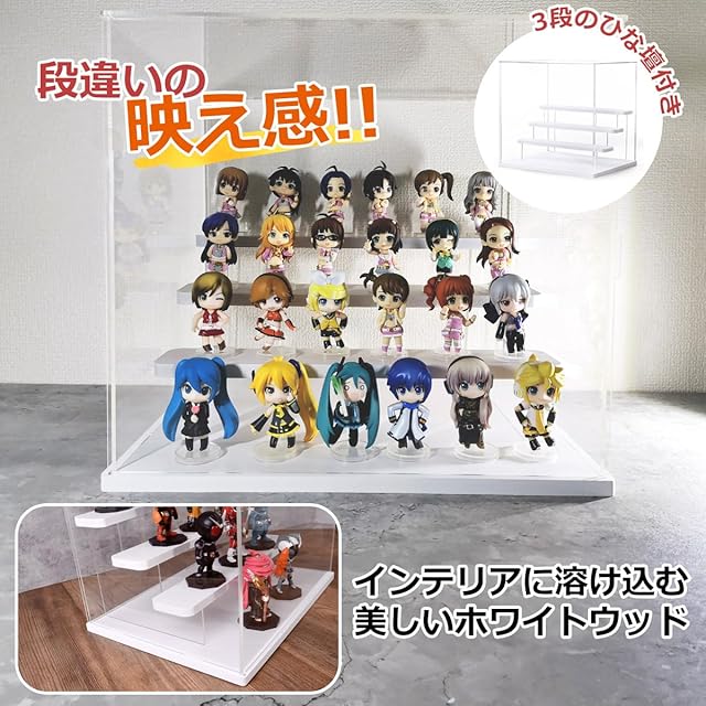 フィギア kuriiro]LEDライト＆ひな壇付き ディスプレイケース フィギュアケース