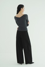 CLANE LOW WAIST BARREL PANTS 2色展開
