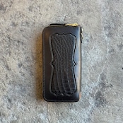 【限定商品】ウォレット ラウンドジップ インレイ クロコダイル(ブラック)