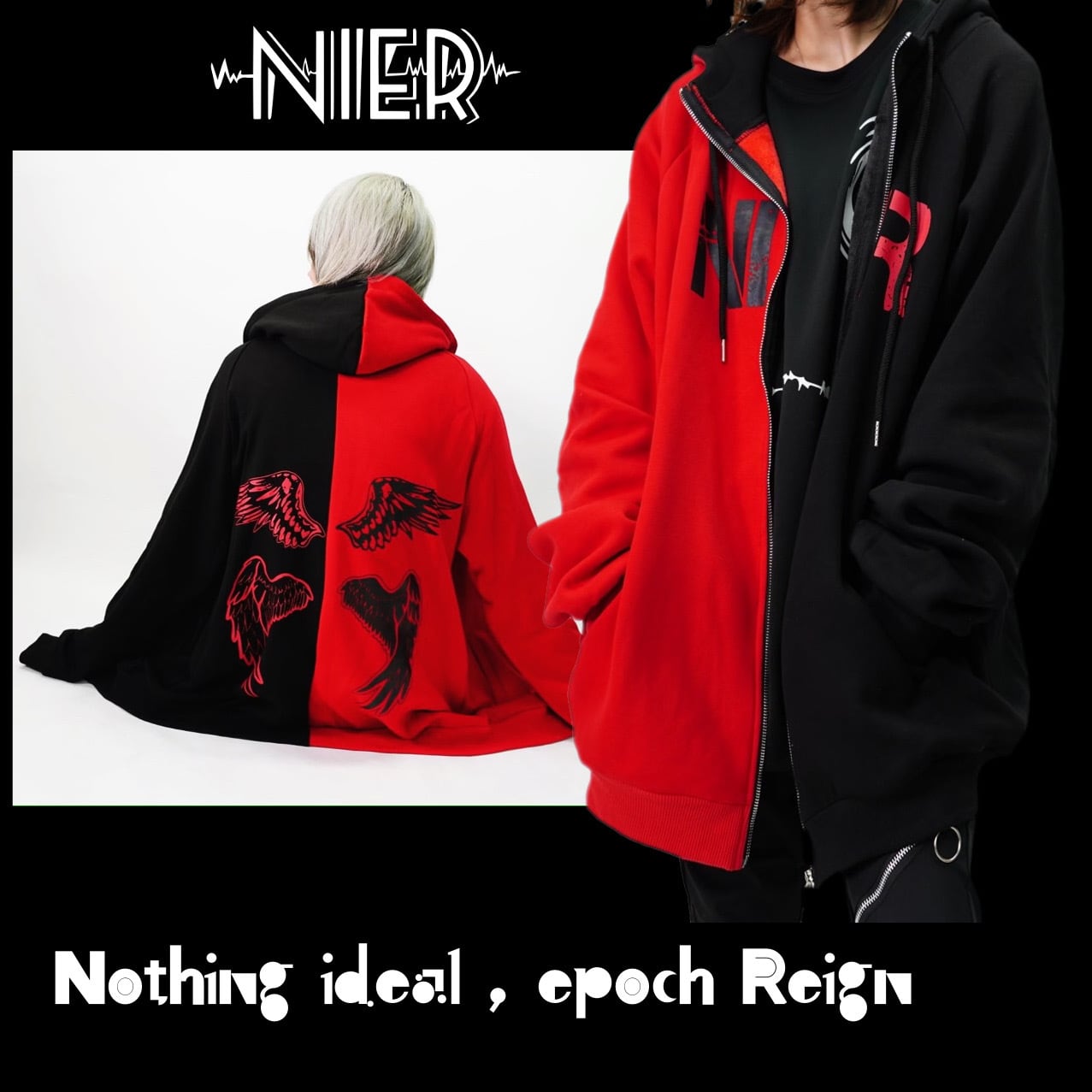 冬用two-tone ZIP PARKA【RED Double WING】 | NIER CLOTHING powered by BASE