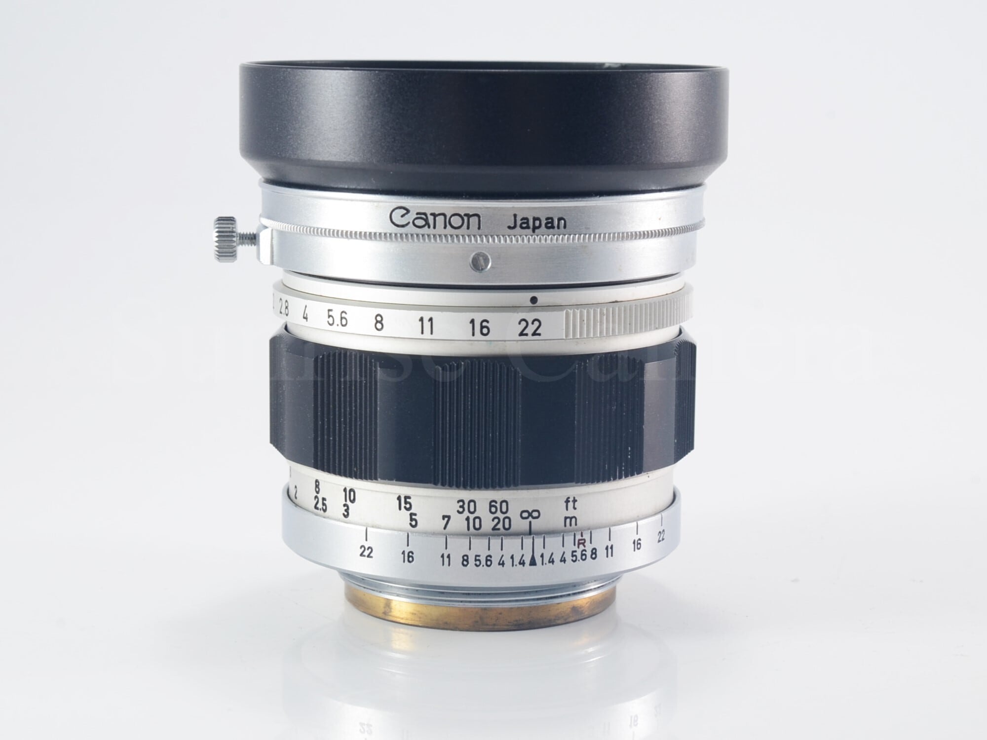 日本製ズミルックス】Canon 50mm F1.4 II L39 整備済 純正フード付