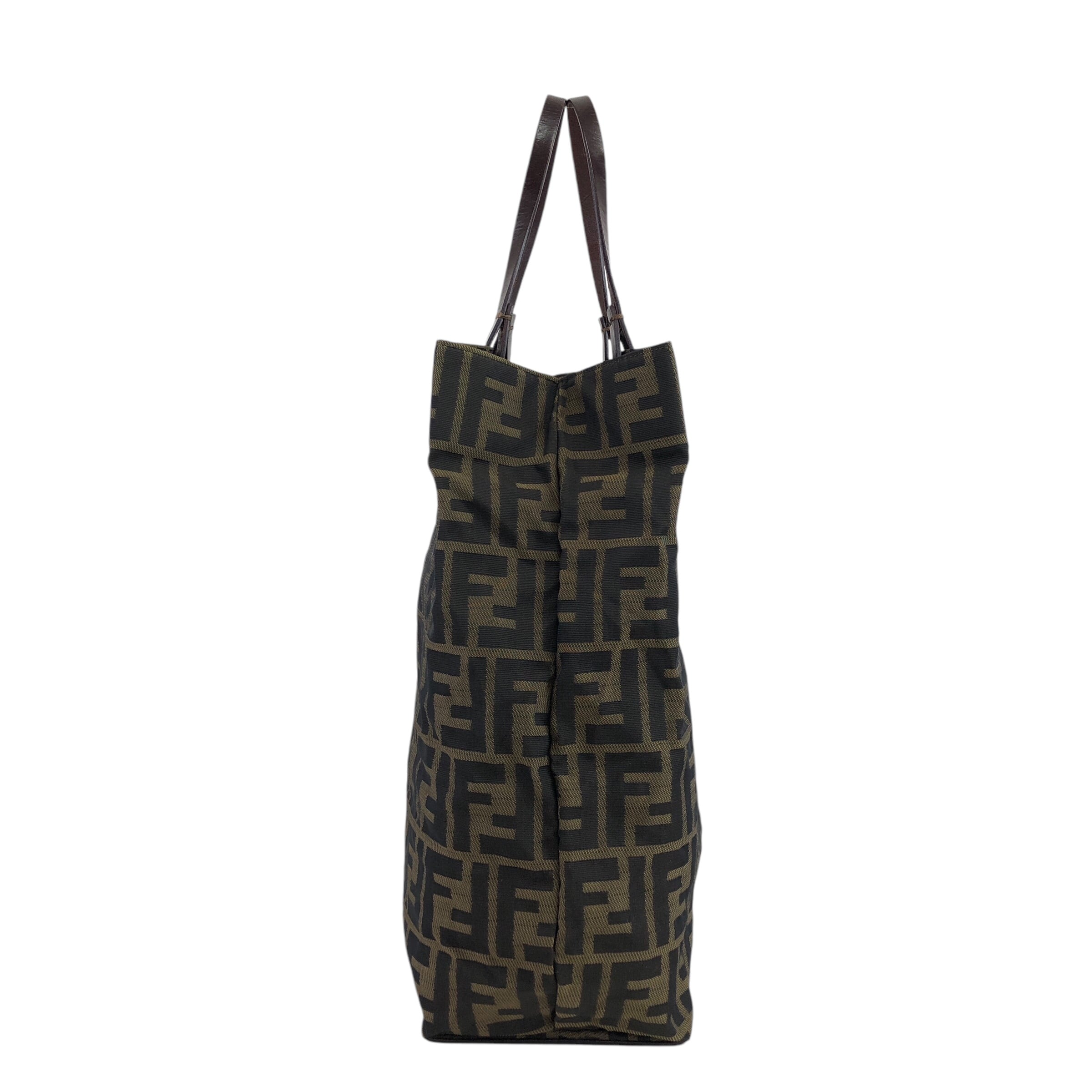 FENDI フェンディ ズッカ トートバッグ ブラウン ジャガード vintage