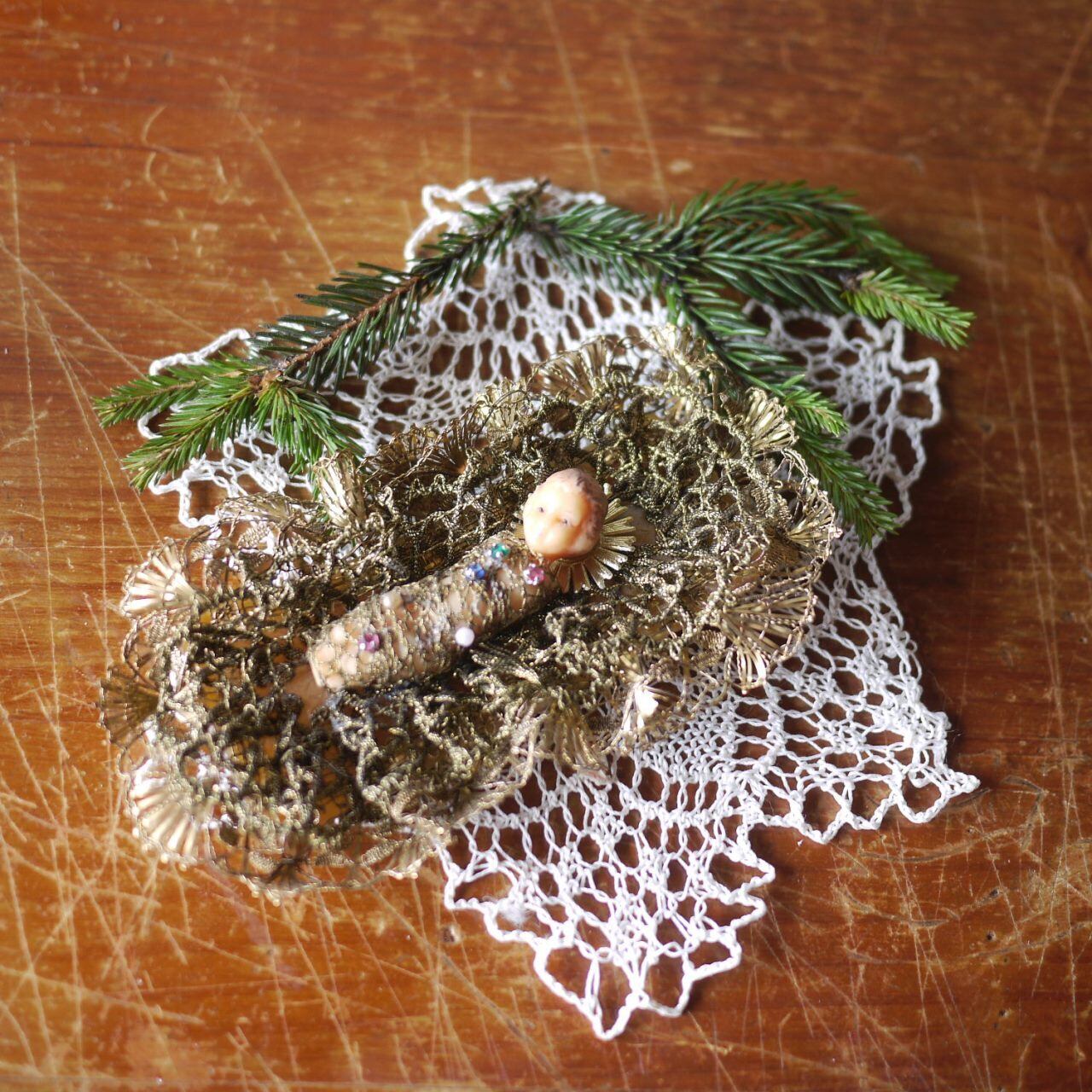 WachsFatschenkind クリスマスオーナメント ドイツ