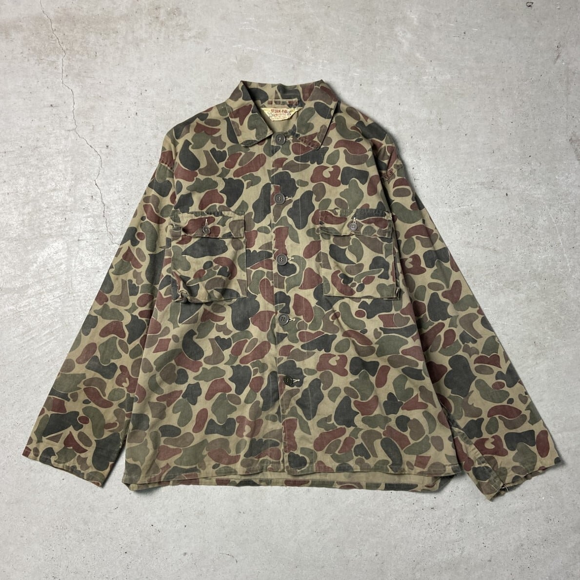 60年代 STORM PRUF ハンティングシャツジャケット ダックハンターカモ